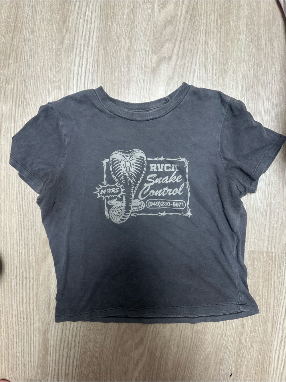RVCA Black Tee with White Baby Tee